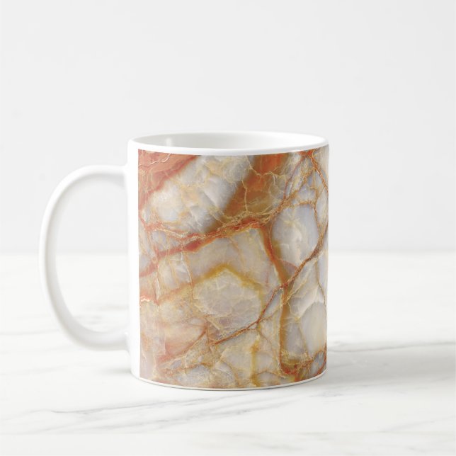 Marble Majestät: Glossy Elegance Kaffeetasse (Links)
