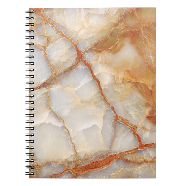Marble Majestät: Glossy Elegance Notizblock (Vorderseite)