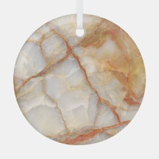Marble Majestät: Glossy Elegance Ornament Aus Glas