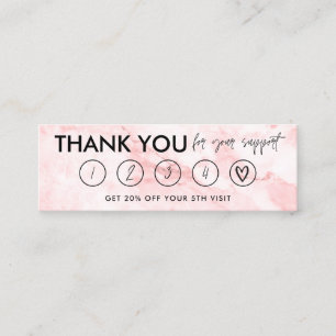 Marble Makeup Hair dank Loyalty Card Mini Visitenkarte