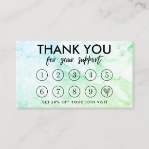 Marble Makeup Hair dank Loyalty Card Visitenkarte