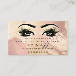 Marble Makeup Lashes Empfehlungskarte
