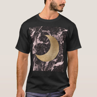 Marble Moon Pink Night Sky T-Shirt