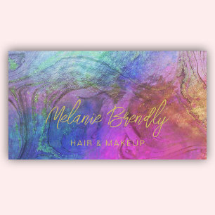 Marble Opal Holographic Pattern Business Card Visitenkarte