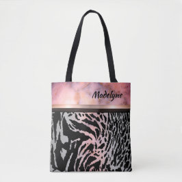 Marble Pink Chic Tiger Safari Print
