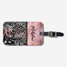 Marble Pink Chic Tiger Safari Print
