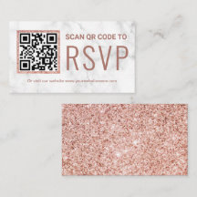 Marble Rose Gold QR Code UAWG Wedding Website