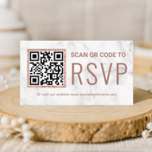 Marble Rose Gold QR Code UAWG Wedding Website