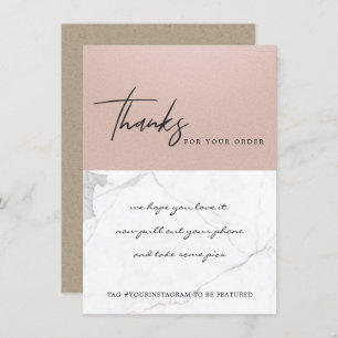 MARBLE ROSE GOLD TEXTURE CORPORATE Business LOGO Dankeskarte