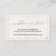 Marble & Rose Gold Typografy Wedding Website