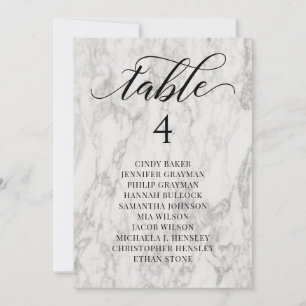 Marble Script-Sitzplan Einzelne Tischkarte Einladung