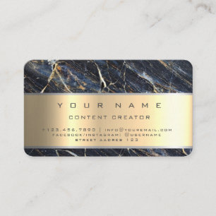 Marble Social Media Manager Content Creator Visitenkarte