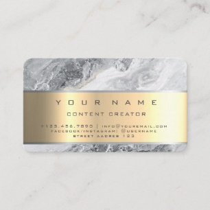 Marble Social Media Manager Content Creator Visitenkarte