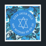 Marble Star von David Custom B'nai Bat Bar Mitzvah Serviette<br><div class="desc">Eine perfekte Serviette für eine Bar mitzvah, Fledermausmitzvah oder andere jüdische Feier! Handgemachte Kunst für Sie! Vollständig anpassbar! Klicken Sie auf "Personalisieren" oben, um den Text zu bearbeiten. Klicken Sie auf "Bearbeiten mit dem Design-Tool", um die Schriftart, Farben und Platzierungen anzupassen und einen beliebigen Teil des Designs zu löschen, wenn...</div>