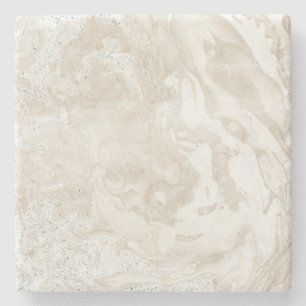 Marble Stone Bright Carrara Beige Ivory Gray Steinuntersetzer