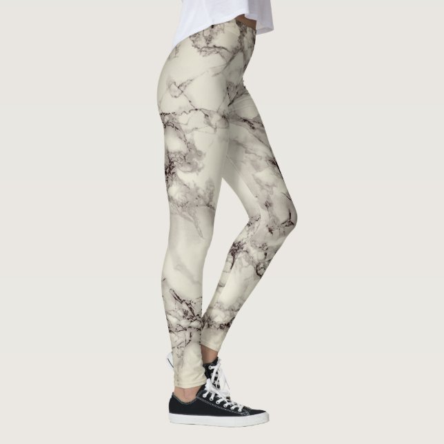 Marble Stone Ivory Color Leggings (Rechts)