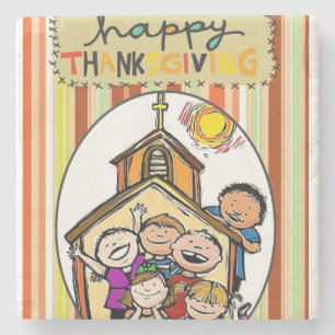 Marble Stone Untersetzer Erntedank