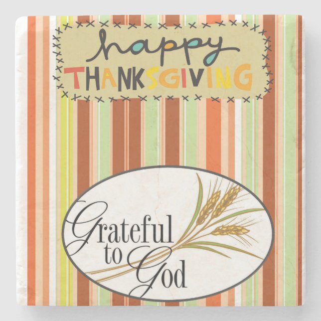 Marble Stone Untersetzer Erntedank (Vorderseite)