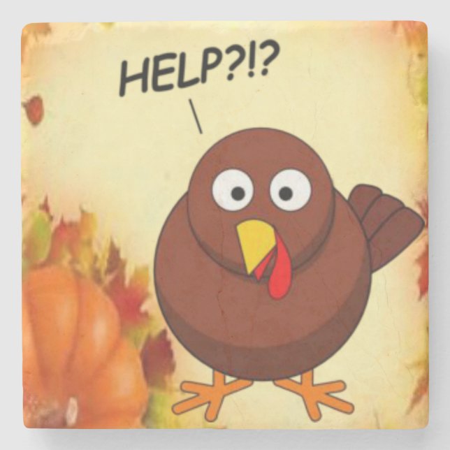 Marble Stone Untersetzer Erntedank (Vorderseite)