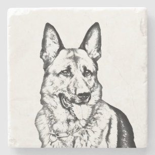 Marble Stone Untersetzer - German Shepherd
