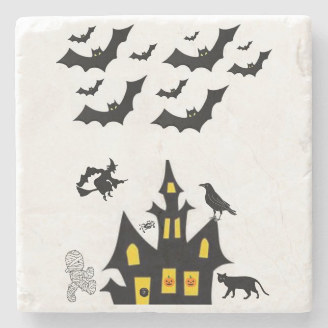 Marble Stone Untersetzer Halloween (Vorderseite)