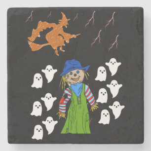 Marble Stone Untersetzer Halloween