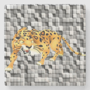 Marble Stone Untersetzer Leopard