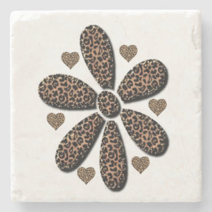 Marble Stone Untersetzer Leopard