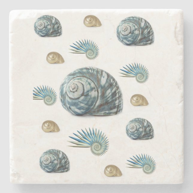 Marble Stone Untersetzer Seashell (Vorderseite)