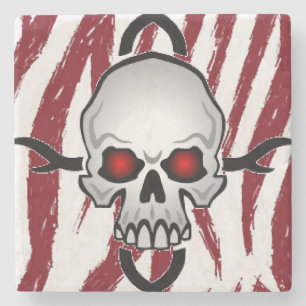 Marble Stone Untersetzer Skull