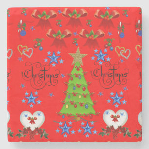 Marble Stone Untersetzer Weihnachten