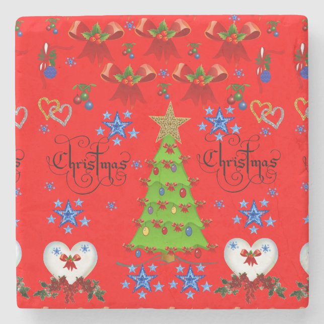 Marble Stone Untersetzer Weihnachten (Vorderseite)