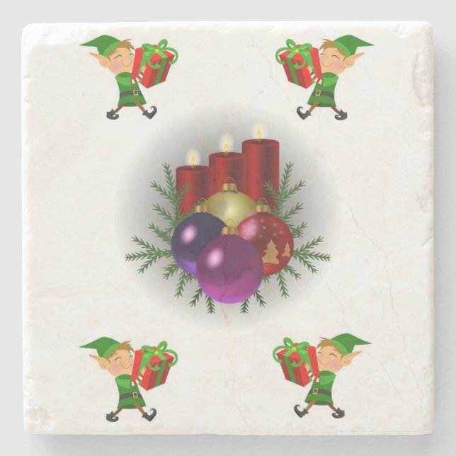 Marble Stone Untersetzer Weihnachten (Vorderseite)