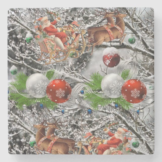 Marble Stone Untersetzer Weihnachten (Vorderseite)