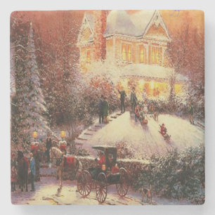 Marble Stone Untersetzer Weihnachten