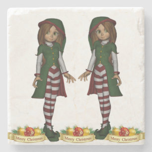 Marble Stone Untersetzer Weihnachten