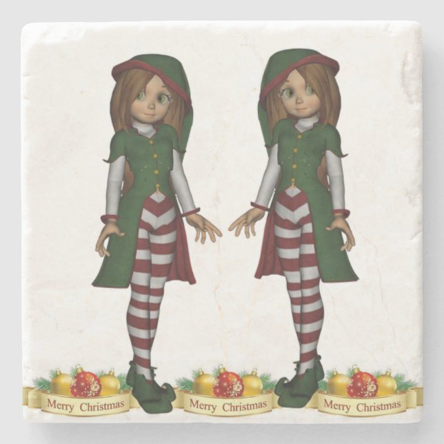 Marble Stone Untersetzer Weihnachten (Vorderseite)