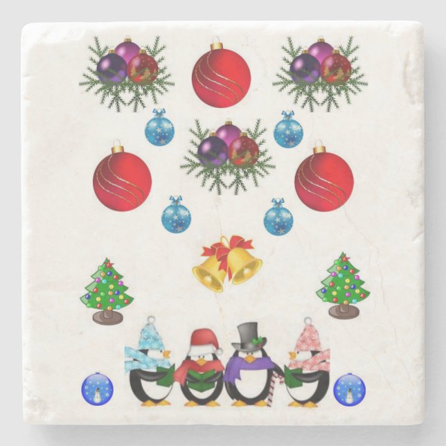 Marble Stone Untersetzer Weihnachten (Vorderseite)