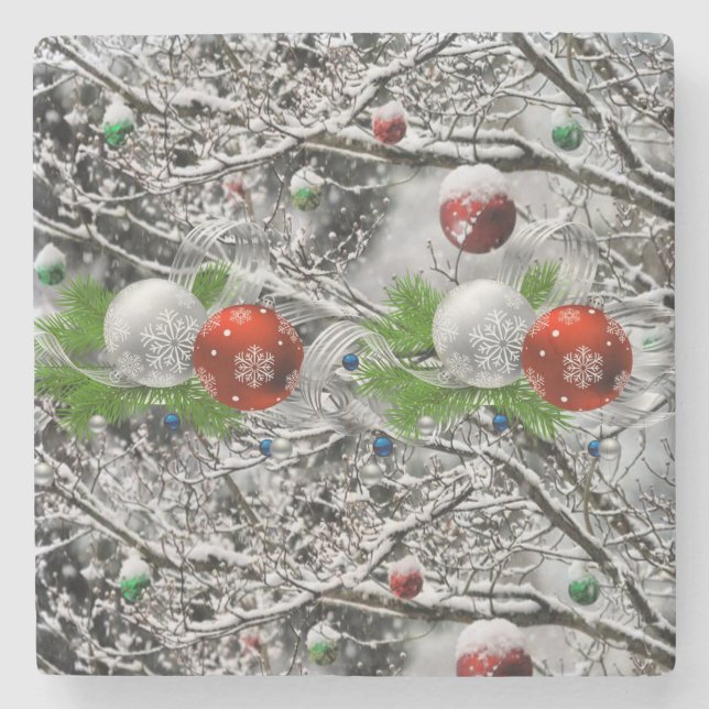 Marble Stone Untersetzer Weihnachten (Vorderseite)