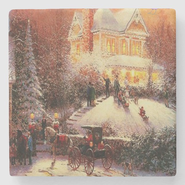 Marble Stone Untersetzer Weihnachten (Vorderseite)