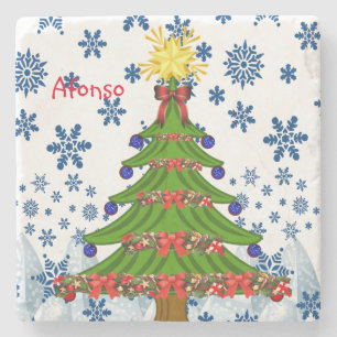 Marble Stone Untersetzer Weihnachten