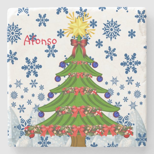 Marble Stone Untersetzer Weihnachten (Vorderseite)