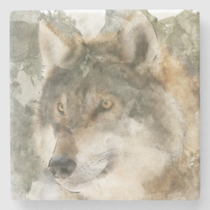 Marble Stone Untersetzer - Wolf
