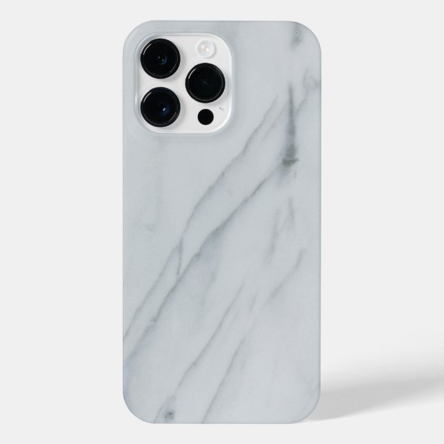 Marble Stone White iPhone 14 Pro Max Hülle (Rückseite)