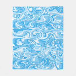 Marble Swirl Texture - Blue Tones Fleecedecke