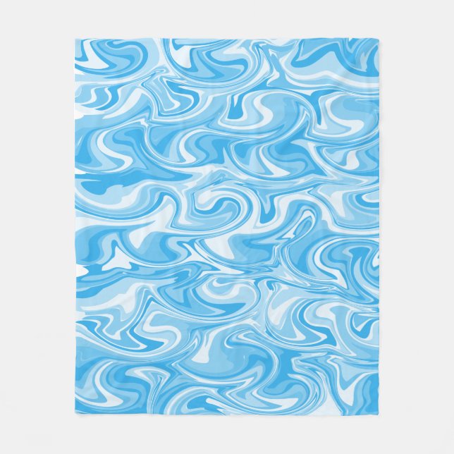Marble Swirl Texture - Blue Tones  Fleecedecke (Vorderseite)