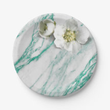 Marble Tiffany Mint Emerald White Jasmine Glitzer