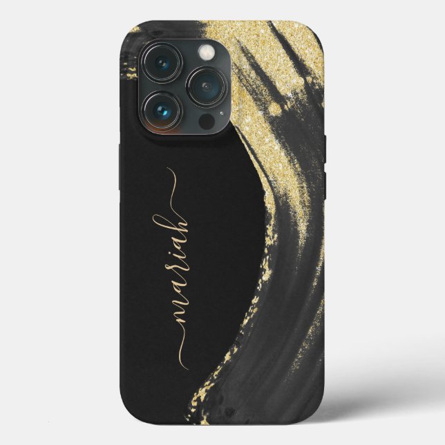Marble Trendy Elegant Gold Glitzer Geode Case-Mate iPhone Hülle (Rückseite)