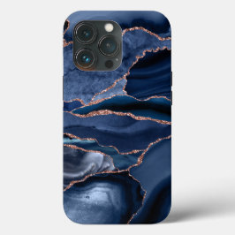 Marble Trendy Navy Blue Agate Geode Case-Mate iPhone Hülle