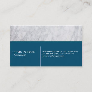 Marble Trim Blue Visitenkarte
